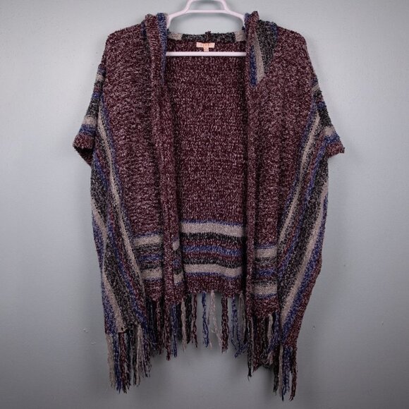 Luxmi open hooded poncho-L - Picture 1 of 4